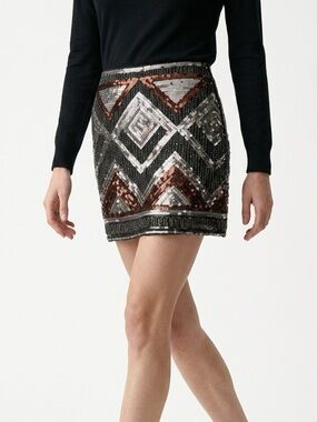 H&M sequin mini skirt